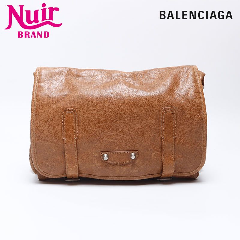 バレンシアガハンドバッグショルダーバッグレザーブラウン