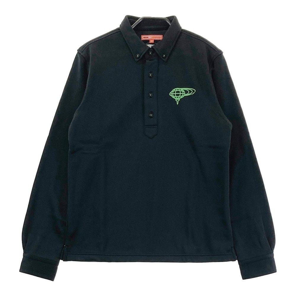 サイズ S BEAMS GOLF ビームスゴルフ 裏起毛 長袖ポロシャツ ボタンダウン ブラック系 240101328287 ゴルフウェア メンズ ストスト