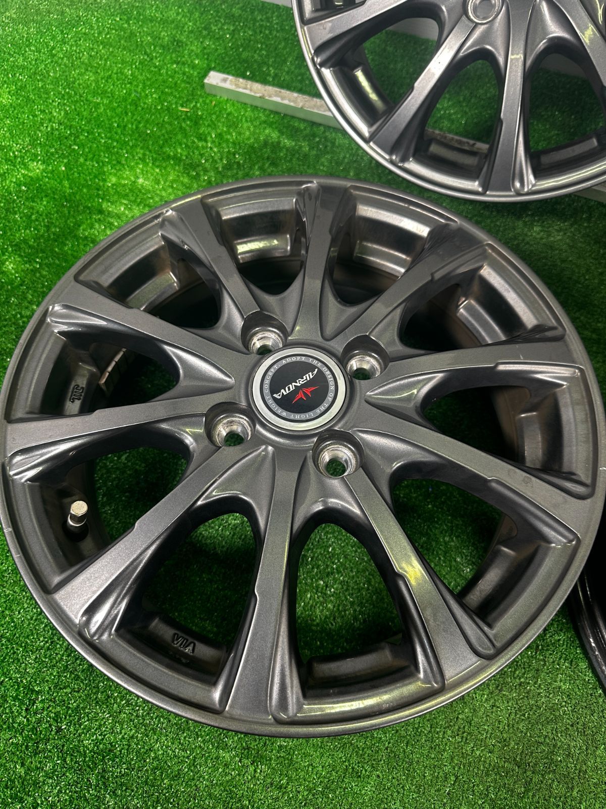 ホンダ純正 MODULO 14インチアルミホイール 4本 激安 中古 4本セット】 ホンダ 純正 アルミホイール モデューロ