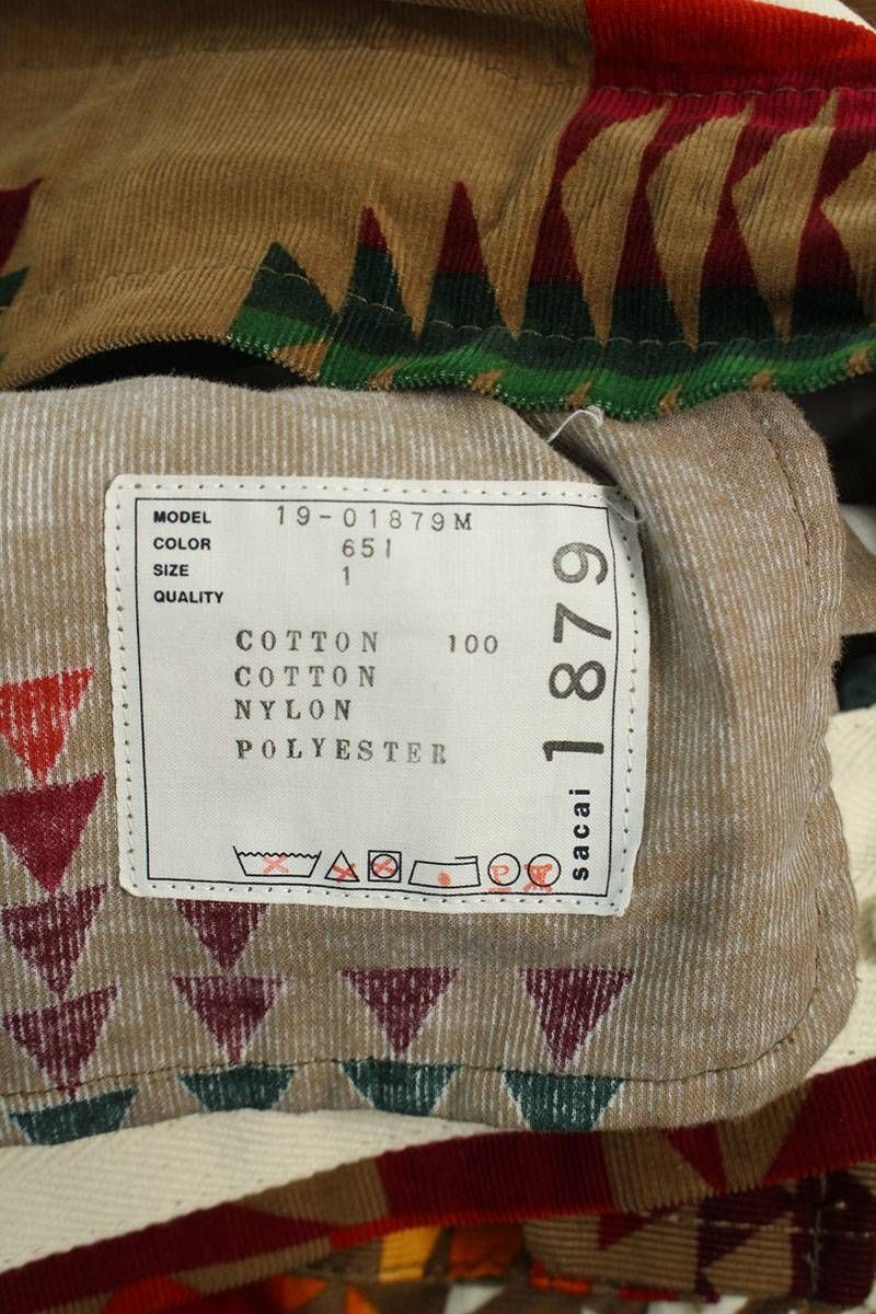 サカイ ×ペンドルトン PENDLETON  19SS  19-01879M ジップアップマウンテンパーカーブルゾン メンズ 1 サカイ ×ペンドルトン PENDLETON 19SS 19-01879M ジップアップ