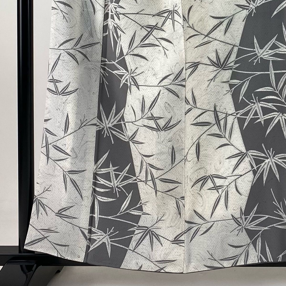 小紋 身丈157cm 裄丈64cm M 袷 笹 墨流し クリーム 正絹 WWW_OLIVIERBERNSTEIN_COM