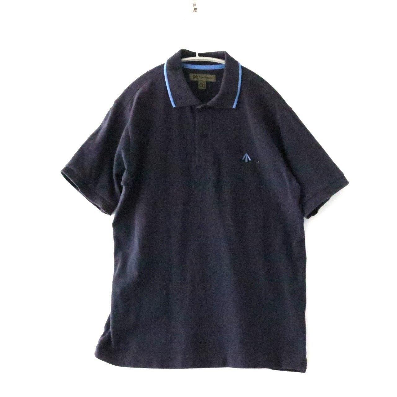 【中古B】NIGEL CABOURN ナイジェルケーボン 46 M メンズ Tシャツ カットソー 半袖 ポロシャツ 紺 ネイビー 綿 中古B 古着