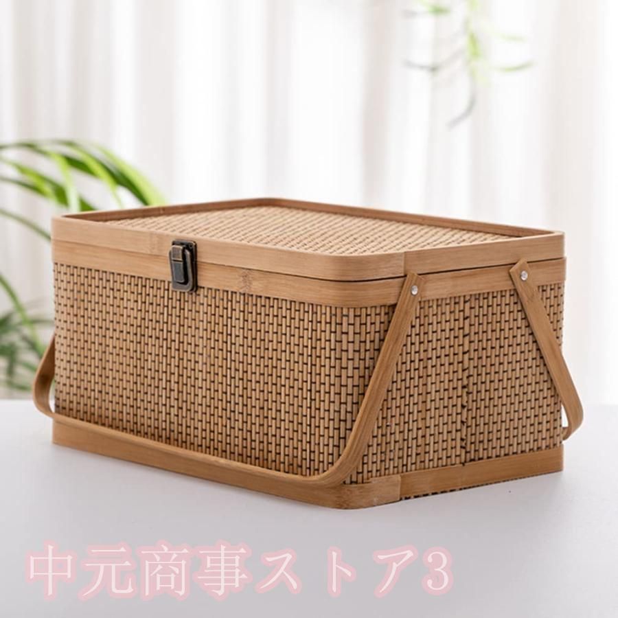 Amazon.co.jp: 手提げ 茶具收納盒 茶道 竹細工 收納 竹工芸 収納