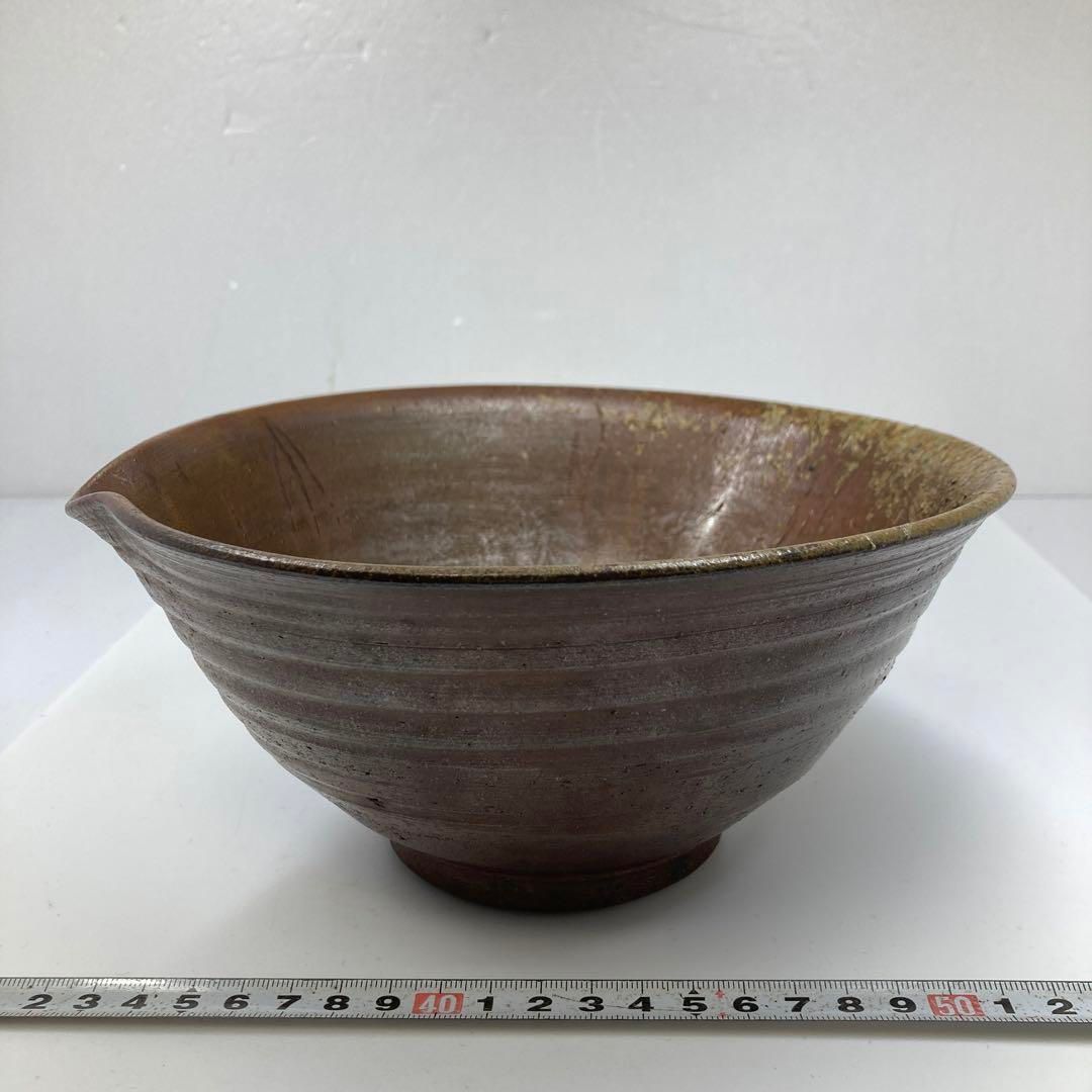 江戸初期　古備前　片口菓子器　景色と焼締抜群　口径21㎝　東里7-0108① 江戸初期 古備前 片口菓子器 景色と焼締抜群 口径21㎝ 東里7-0108①