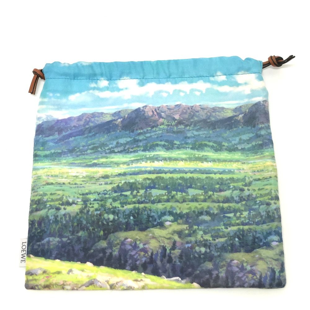 新品未使用　ロエベ ハウルの動く城 ドローストリングポーチ ロエベ ジブリコラボ ハウルの動く城 ドローストリング 巾着