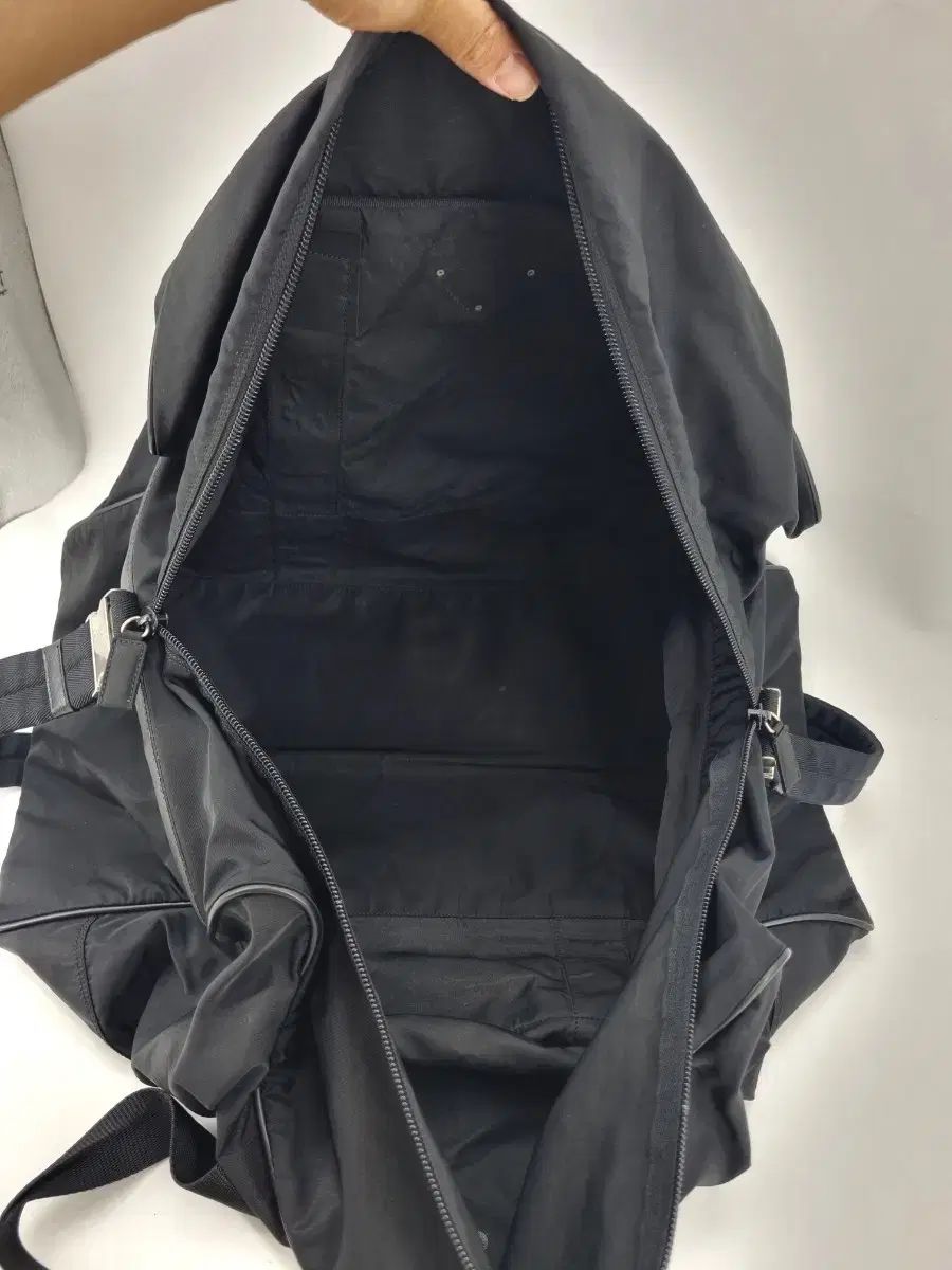 極美品】PRADA プラダ ナイロン 三角ロゴプレート ハンドバッグ 南京錠