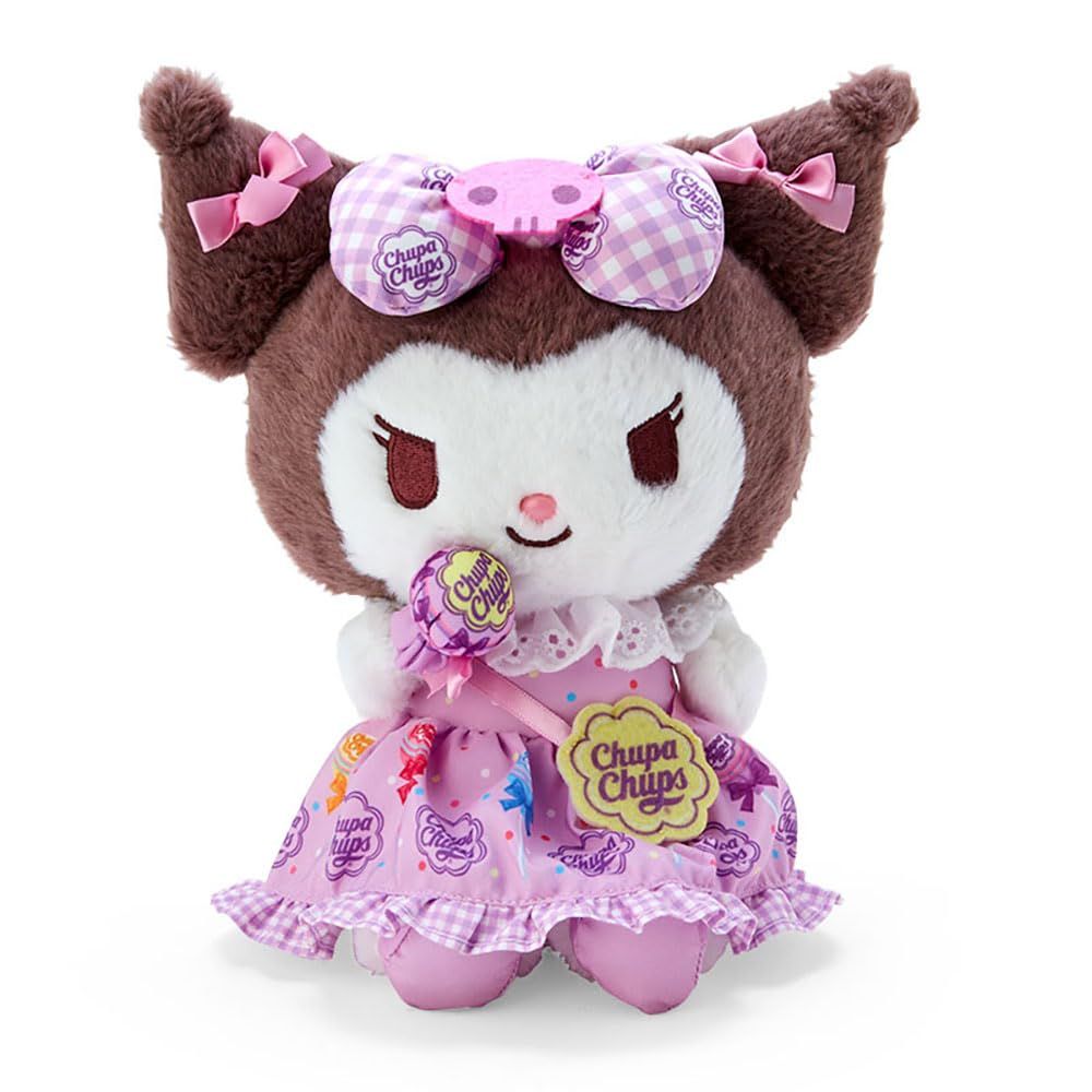 サンリオ(SANRIO) サンリオ ぬいぐるみL チュッパチャプスコラボ第2弾 クロミ クロミちゃん kuromi 25×19×15.5cm キャラクター 041700 SANRIO [クロミ]