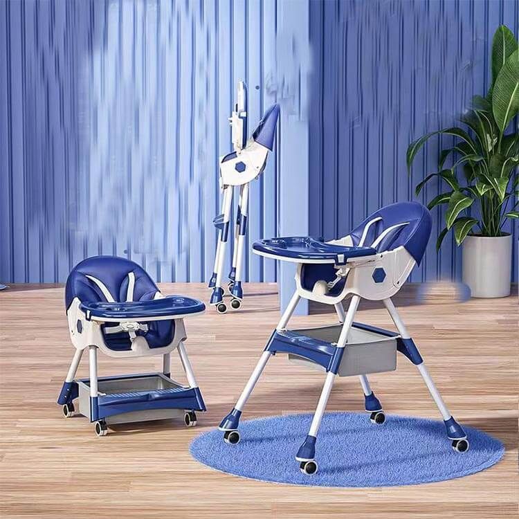 ベビーチェア 持ち運び 折りたたみ テーブルチェア ベビー椅子 ハイチェア ローチェア 防水 食事トレー 子ども椅子 キッズチェア ダイニングチェア 安全ベルト付き キャスター付き 高さ調節 リクライ ali888