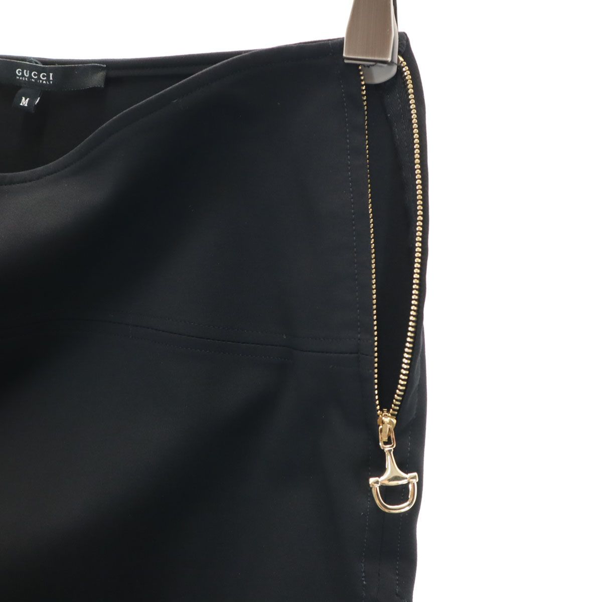 GUCCI グッチ イタリア製 ミモレ丈 タイトスカート M ブラック