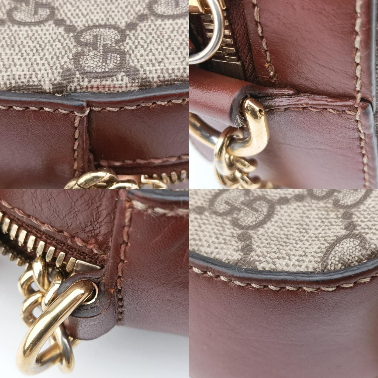 グッチGucciGGスプリームベージュ×ブラウンPVCコーティングキャンバス409535B019173811
