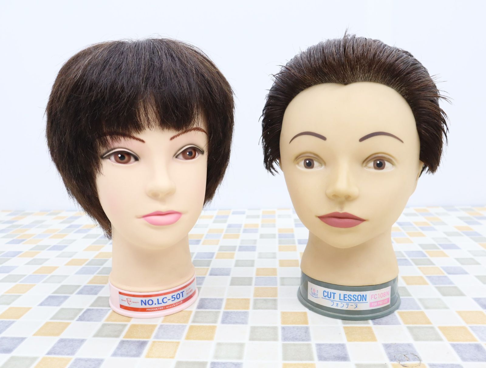 国家試験練習用 カットウィッグ Layer Lesson WIG S-27 6体 - ウィッグ 