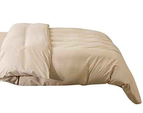 ベージュ_シングル・150x210cm 掛けふとんカバー シングル 150x210cm ベージュ 無地 布団カバー 単品売り 洗い替え 防ダニ 防シワ オールシーズン 速乾 通気 単品売り