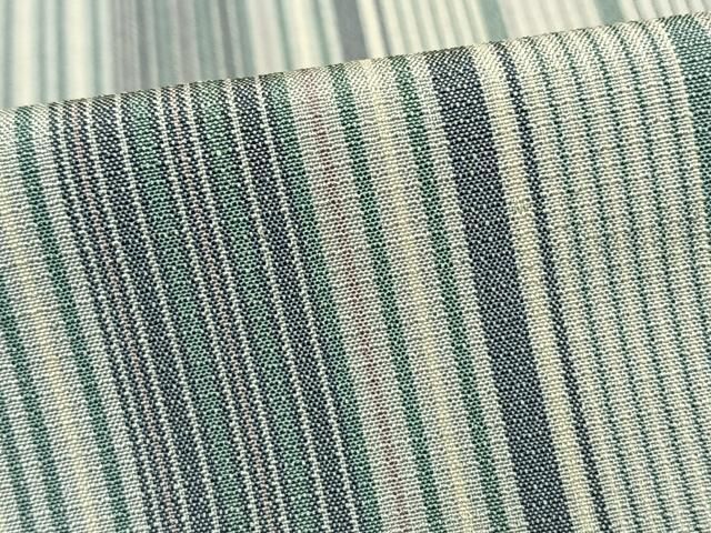 平和屋着物▽お召 単衣 縞 正絹 逸品 AAAV2845fy
