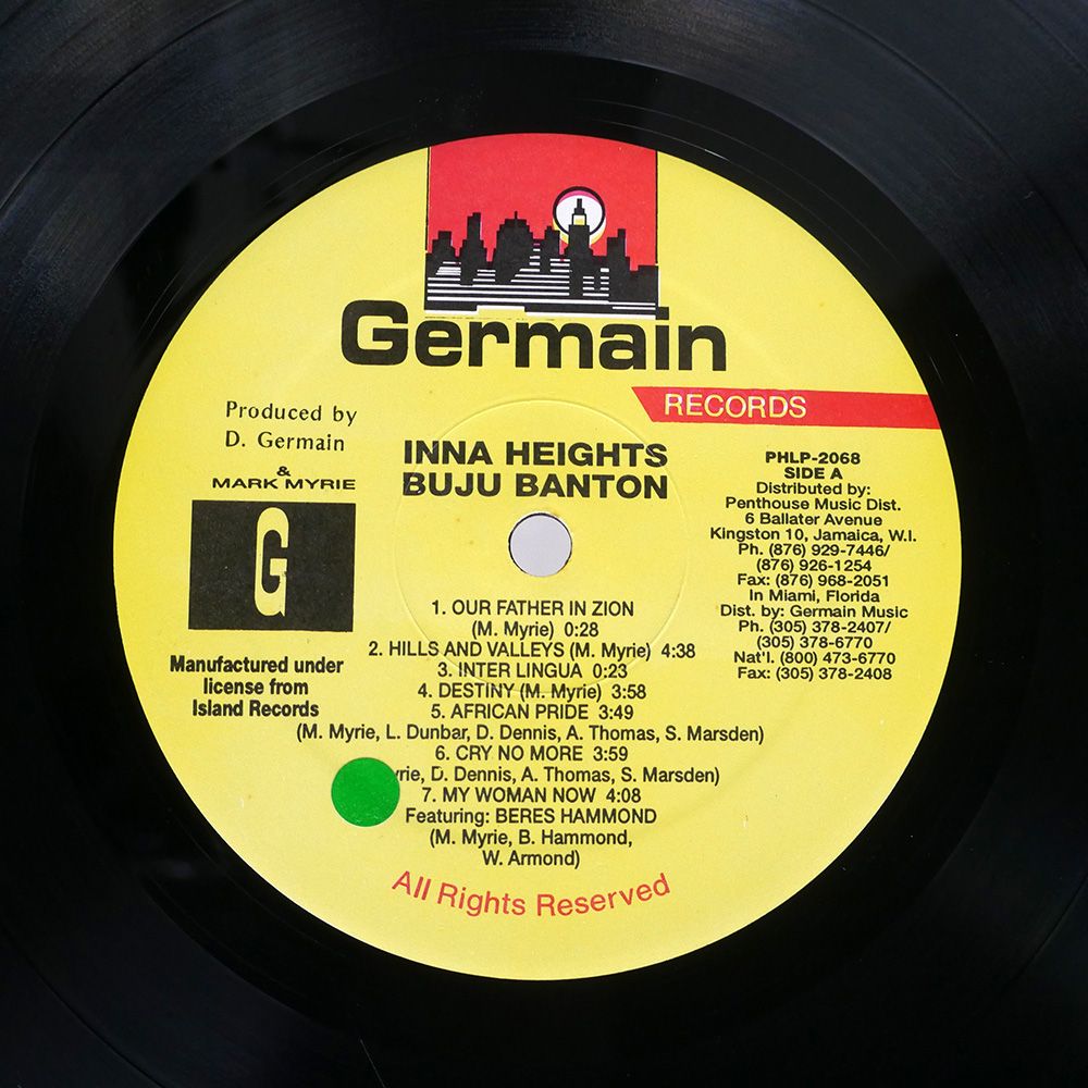 ジャマイカ盤 BUJU BANTON/INNA HEIGHTS/GERMAIN PHLP2068 LP ジャマイカ盤 BUJU BANTON/INNA HEIGHTS/GERMAIN PHLP2068 LP