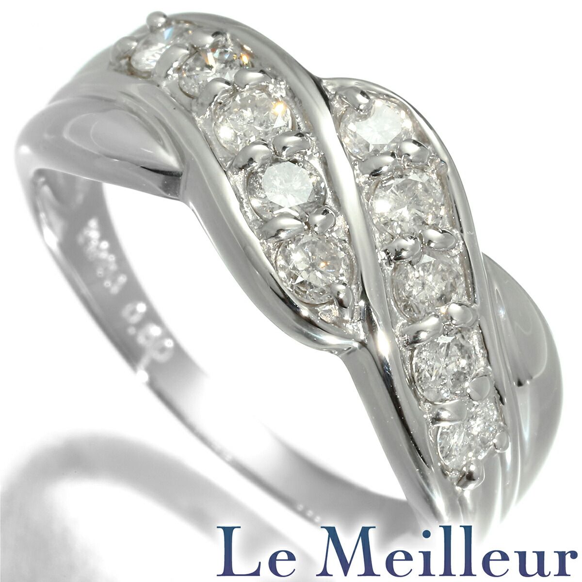 リング 指輪 ダイヤモンド 0.50ct Pt900 12号 中古 プレラブド 返品OK  