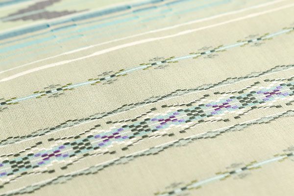 ona4394 単衣 夏 本場琉球 手織工房おおしろ 南風原花織 手織 九寸