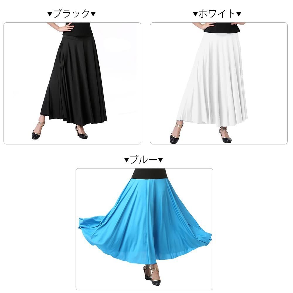 新品❣️未使用❣️ ❤️社交ダンス　ミディアムスカート　ブルーリボン❤️ 新着商品】[BEYANE] 社交ダンス 練習着 スカート レディース