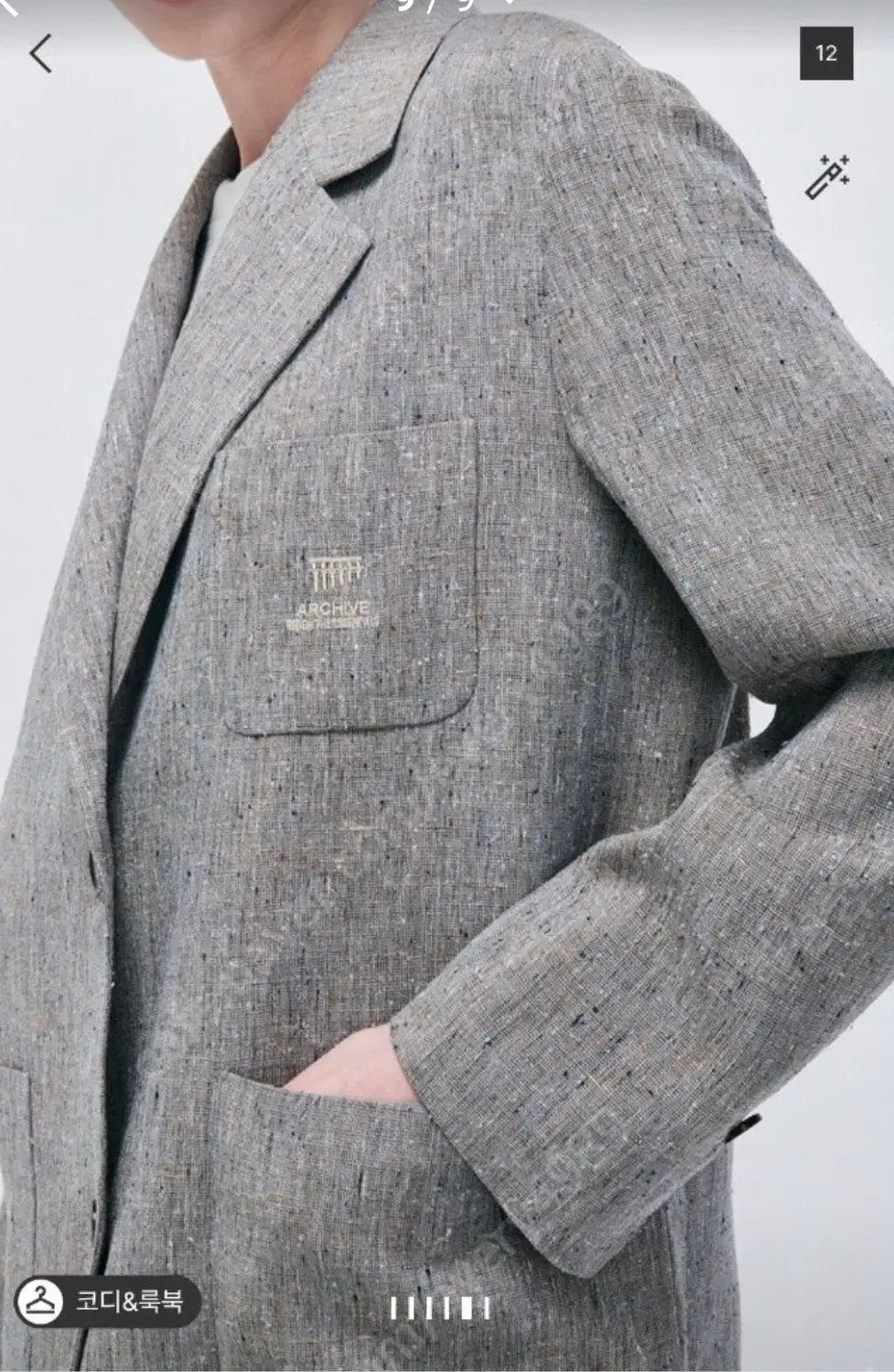 ハンサム システム 2025 リネン ブレンド チェック テーラード ジャケット 82-94-160