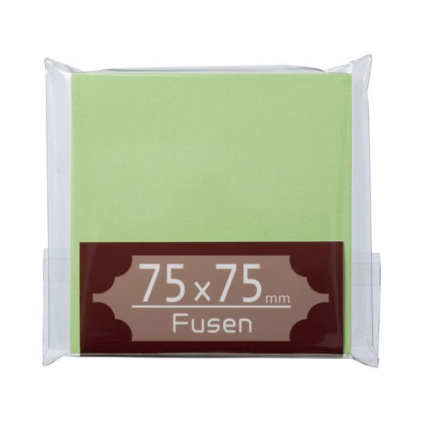 まとめ TANOSEE ふせん 75×75mm うぐいす 1冊 ×50セット