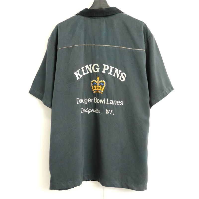 90s USA製 vintage HILTON オープンカラー ボーリングシャツ メンズ