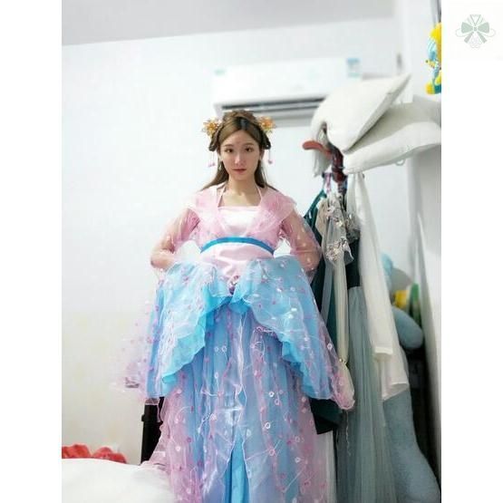 中国風コスプレ衣装 唐時代引き裾振袖舞台衣装