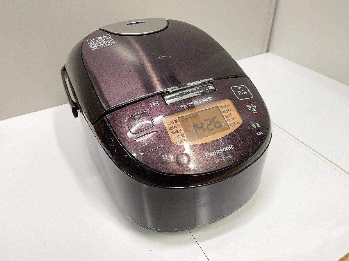 Panasonic パナソニック 炊飯器 SR-FD100 通電 済み IH ダイヤモンド銅釜 5.5合炊き 2021年製 キッチン家電 参考定価約2.4万円 他1113