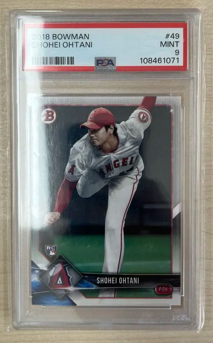 スポーツカード mlb 2018 バウマン 大谷 おおたに 翔平 ルーキーカード psa9