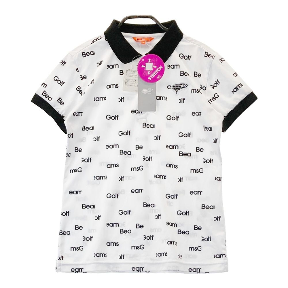 サイズ M BEAMS GOLF ビームスゴルフ 半袖ポロシャツ 総柄 ホワイト系 240101524695 ゴルフウェア レディース ストスト
