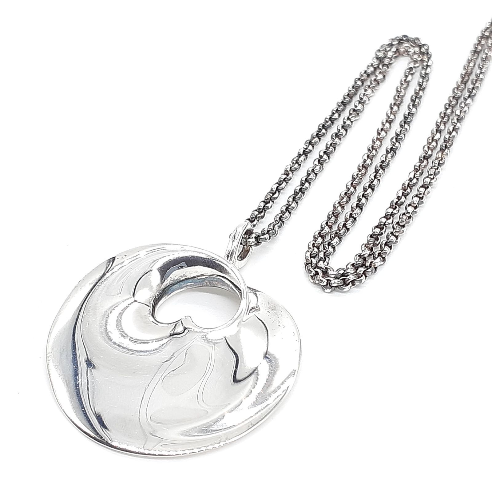 GEORG JENSEN ジョージジェンセン ネックレス 1997 HIDDEN HEART ヒドゥンハート SILVER 925 シルバー  DENMARK デンマーク 北欧ジュエリー Vivianna Torun Bülow-Hübe - メルカリ