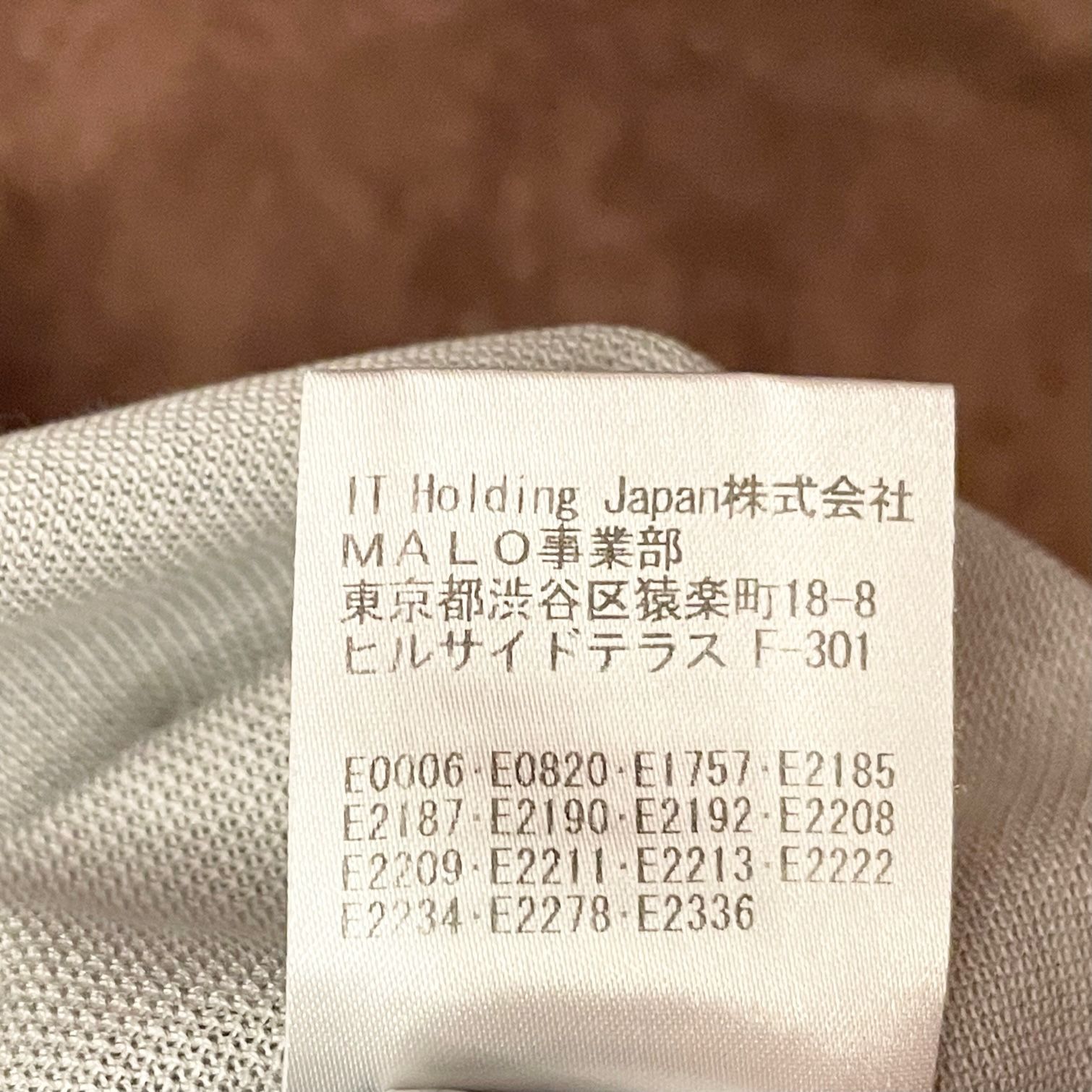MADE IN ITALY製 malo 襟ライン鹿の子ニットポロシャツ シルバーグレー 