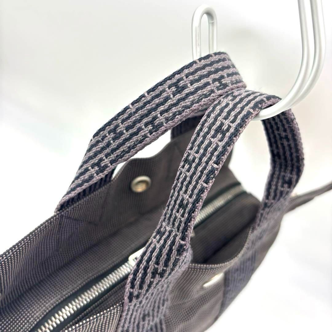 HERMES エールラインPM トートバッグ グレー系 鞄 カバン カデナ HERMES エルメス エールライン PM トートバッグ グレー系 鞄