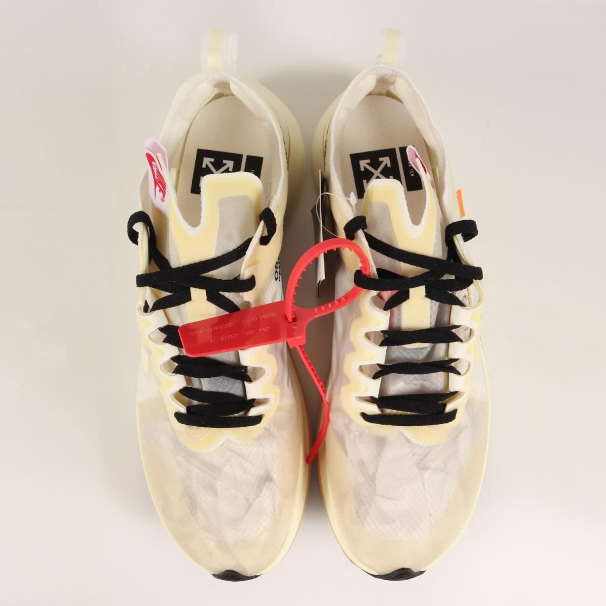 新品同様 OFF-WHITE オフホワイト NIKE THE 10 : ZOOM FLY (AJ4588-100) 17AW ナイキ ズーム フライ  ホワイト 白 サイズ：US10 28.0cm スニーカー コラボ ブランド