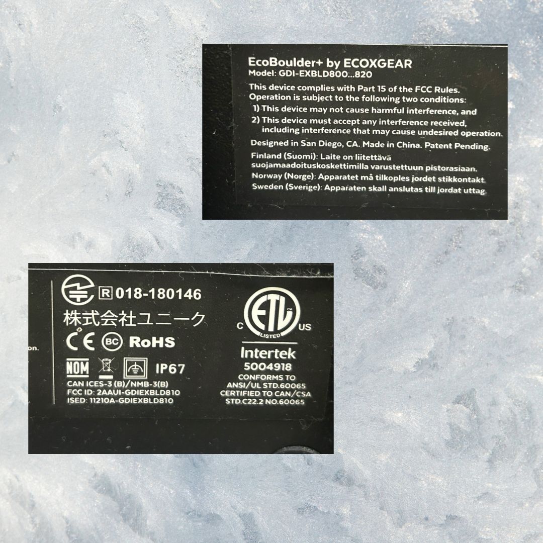 ECOXGEAR 屋外 100Wポータブルスピーカー 本体のみ お花見 パーティー