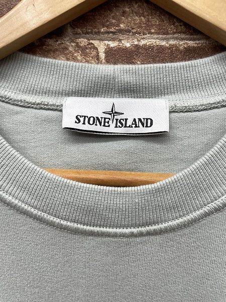 STONE ISLAND ストーンアイランド クルーネック スウェット 771563020 ライトグリーン Mサイズ