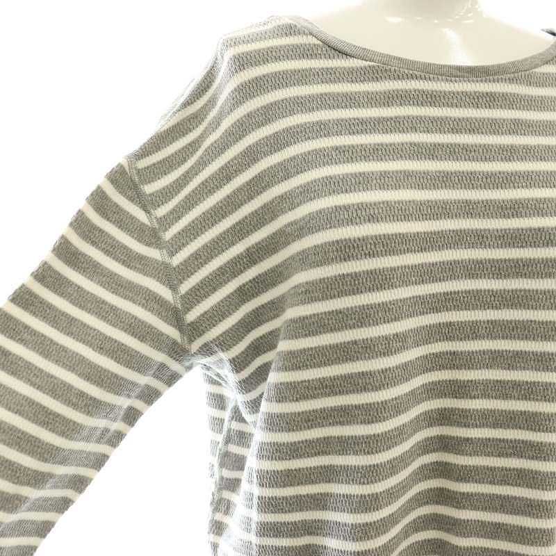 グッドグリーフ Good Grief アパルトモン取扱い Border Thermal Top ニット カットソー 長袖 ボーダー F グレー 白 ホワイト /AQ グッドグリーフ Good Grief アパルトモン取扱い Border Thermal