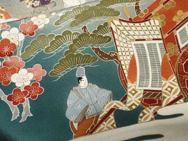 平和屋着物□豪華黒留袖 作家物 風景文 暈し染め 正絹 逸品