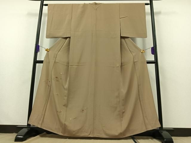 平和屋着物▽豪華色留袖 単衣 総刺繍 吹き寄せ文 金糸 鬼しぼ縮緬 銀座おおぎ屋扱い 正絹 AABB3585jh