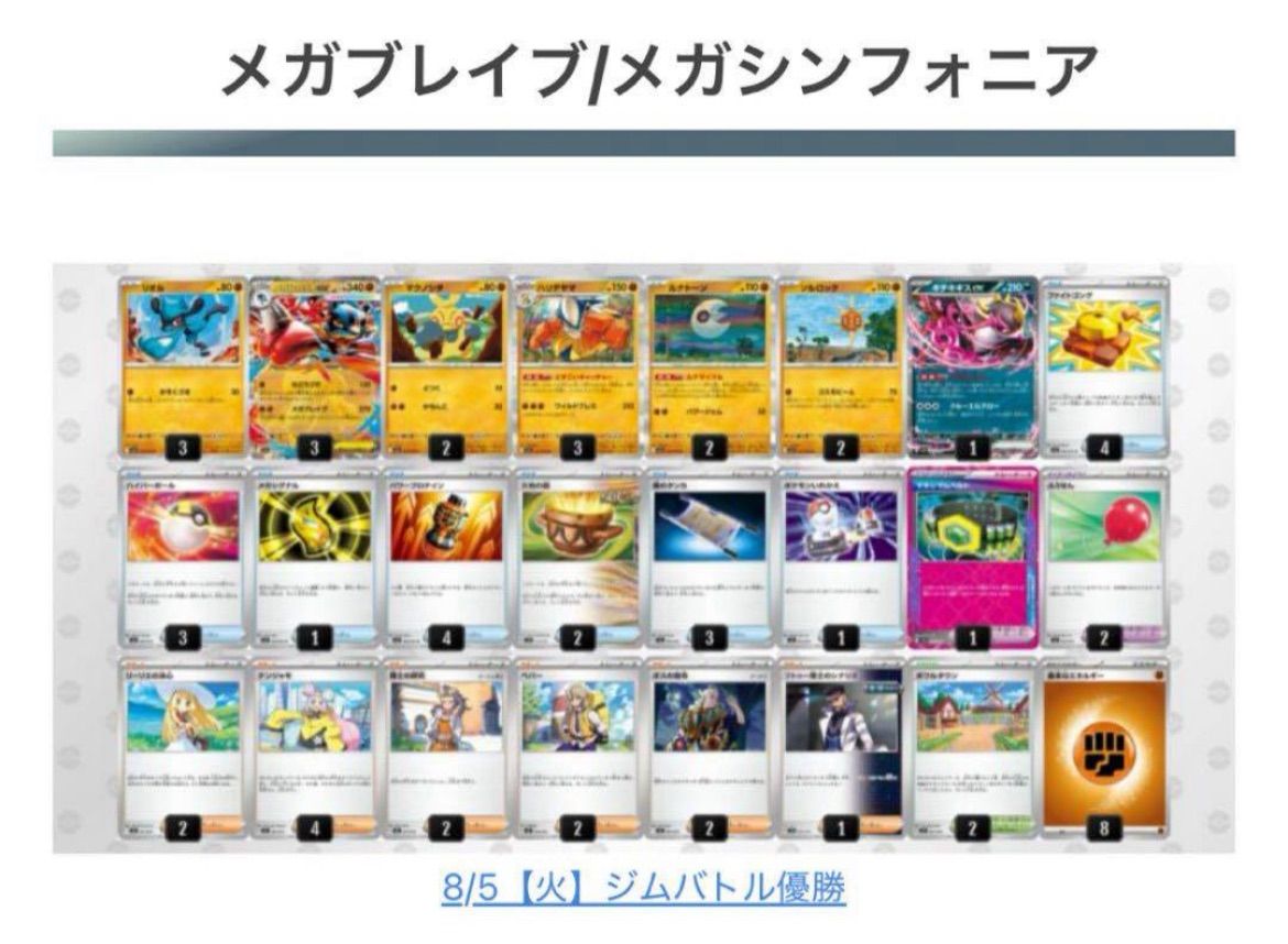 優勝構築！メガルカリオex 構築済みデッキ - メルカリ