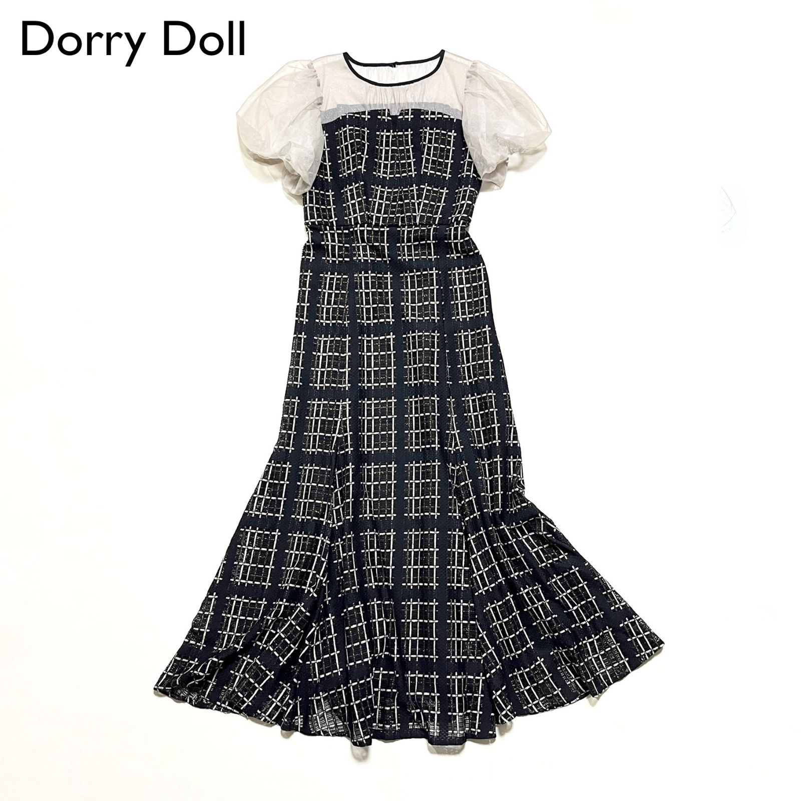 cE41 Dorry Doll ビスチェ風ツイードマーメイドドレス 定価20 900円