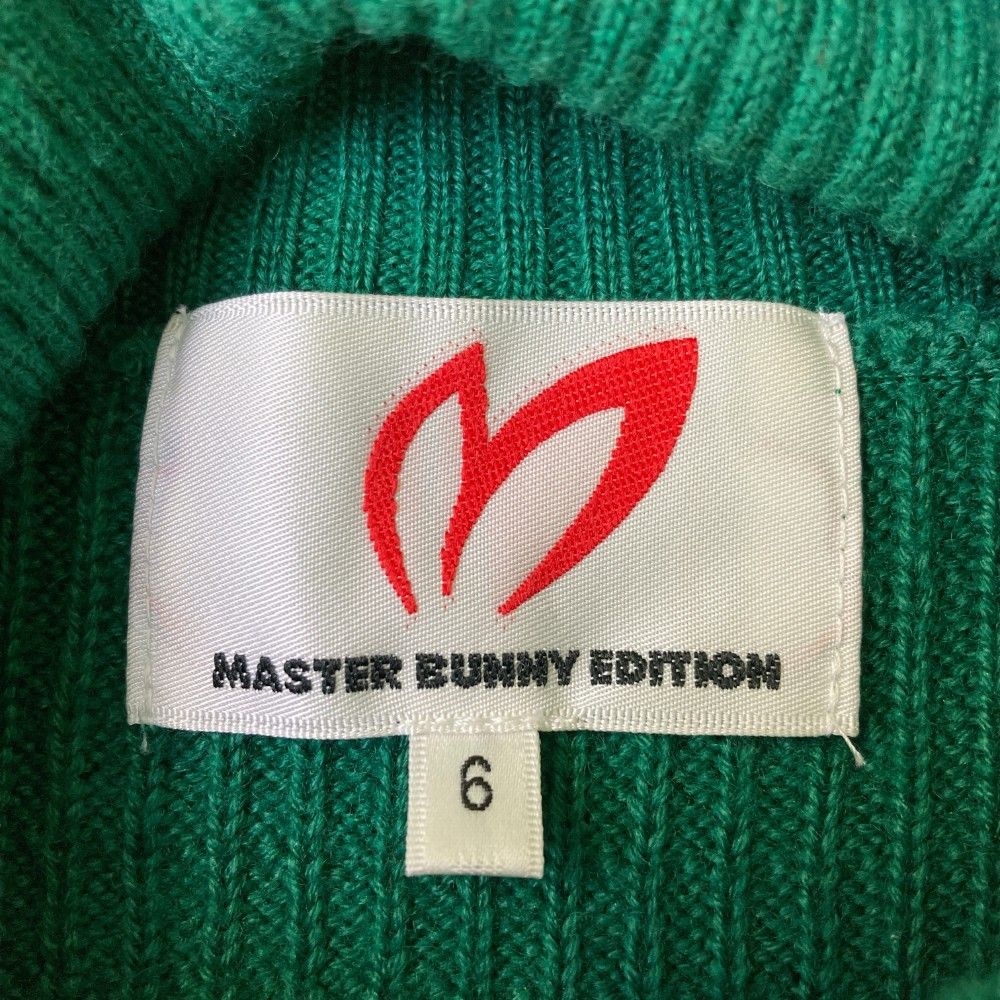 サイズ：6 MASTER BUNNY EDITION マスターバニーエディション  ウール混 ハイネック ニットセーター  グリーン系 [240101435595] ゴルフウェア メンズ ストスト サイズ：6 MASTER BUNNY EDITION マスターバニーエディション