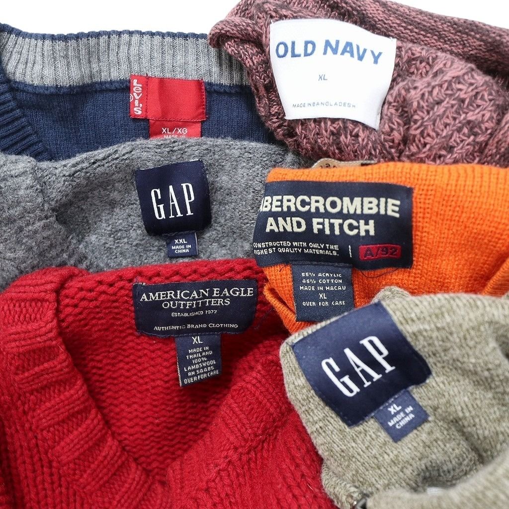 古着卸 小売業者 まとめ売り ブランドMIX セーター 6枚セット (メンズ