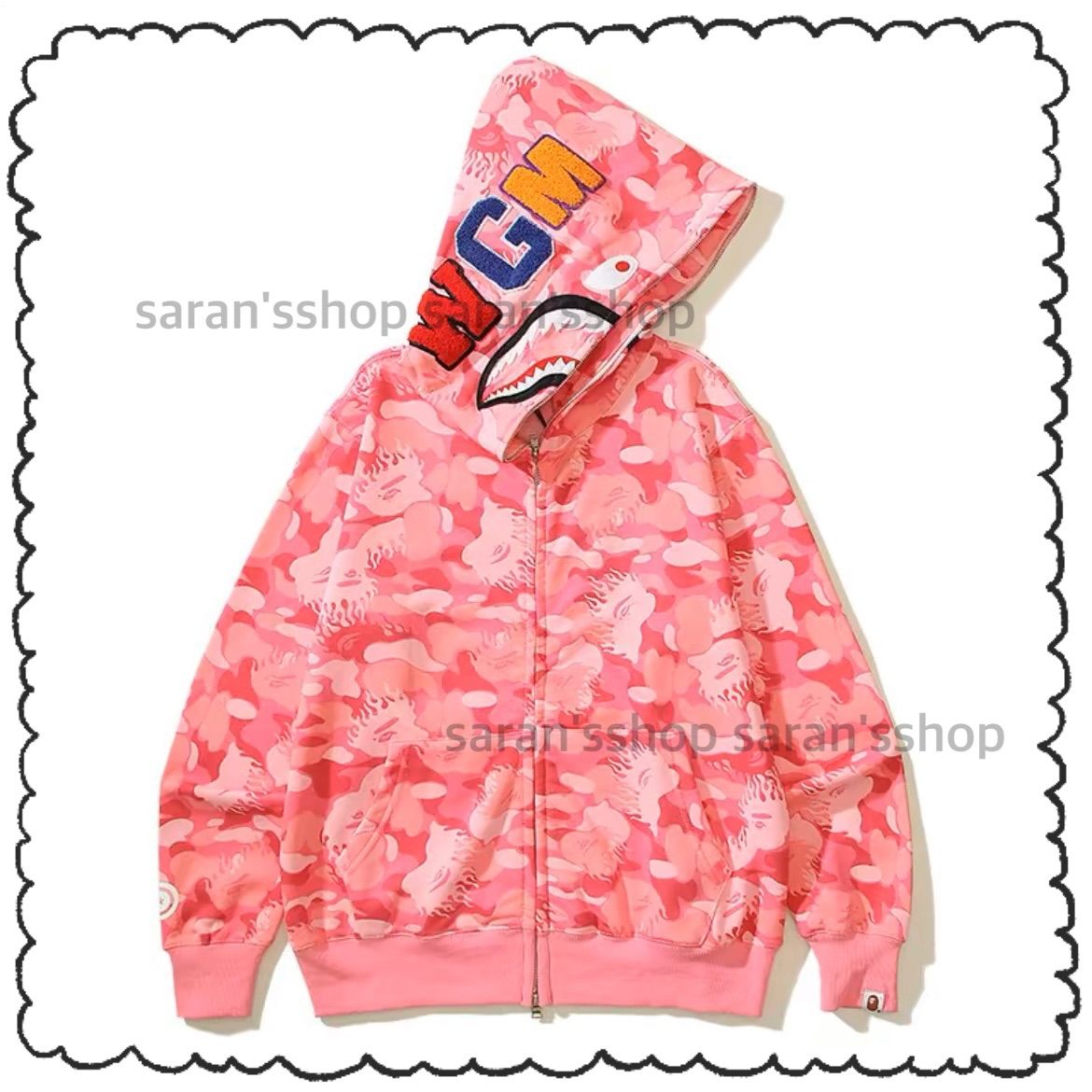 M〜3XL】 A BATHING APE BAPE エイプ ベイプ ABC CAMO SHARK FULL ZIP 