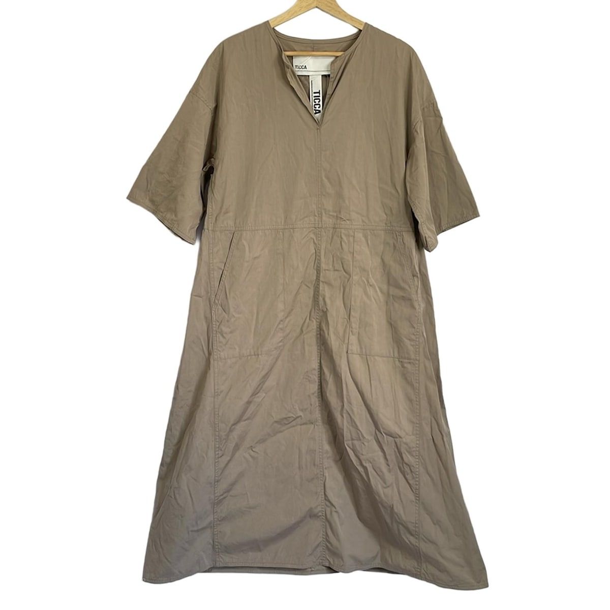 TICCA ティッカ ワンピース サイズF レディース - ベージュ 半袖|ロング