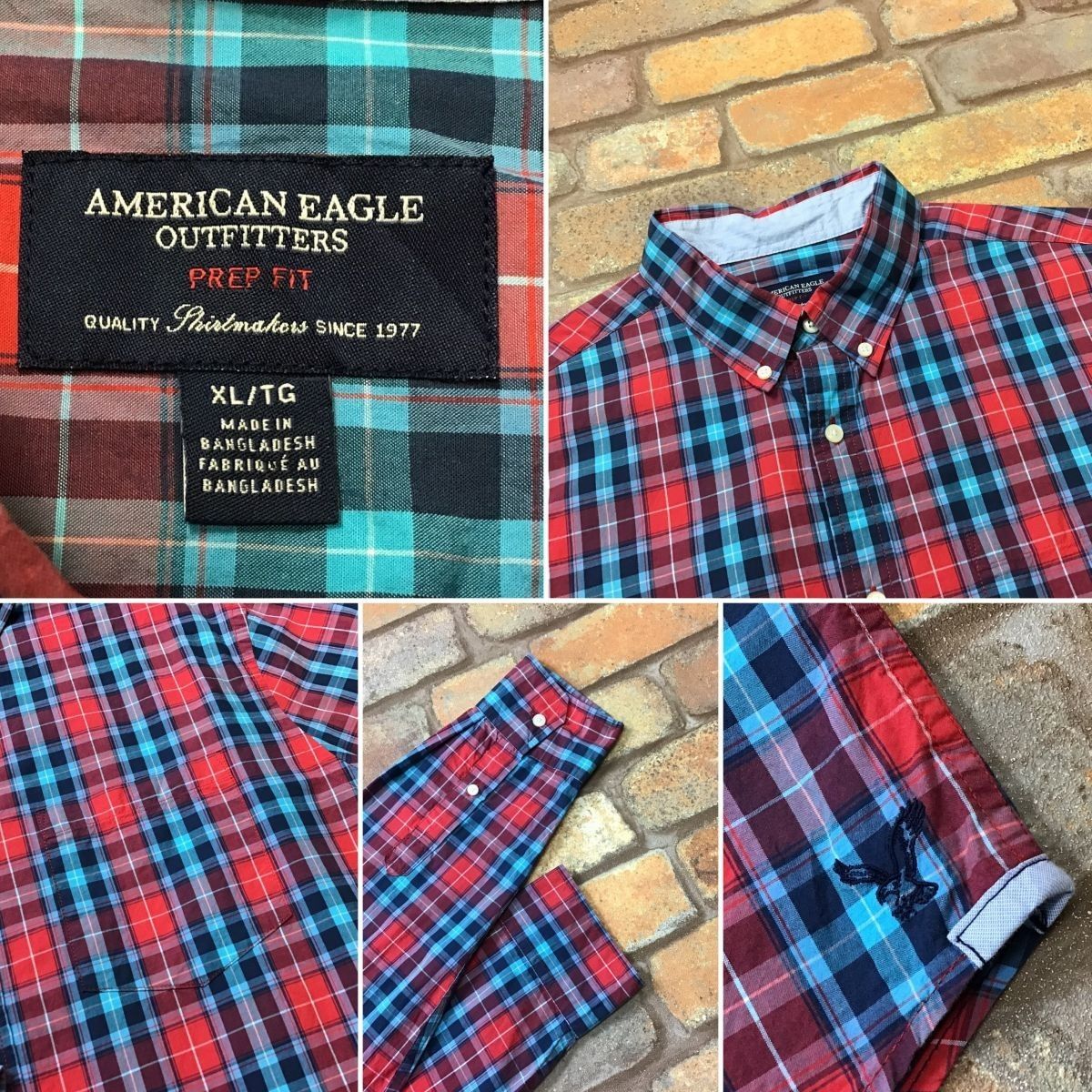 ☆美品☆ME9-621◇大きいサイズ◇赤×紺【American Eagle アメリカン