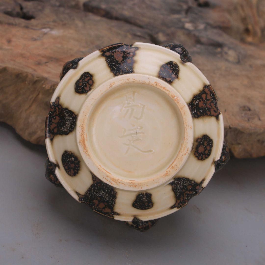 白釉点水洗鉢 磁器 陶磁器 現代工芸品 美術品 装飾品 置物