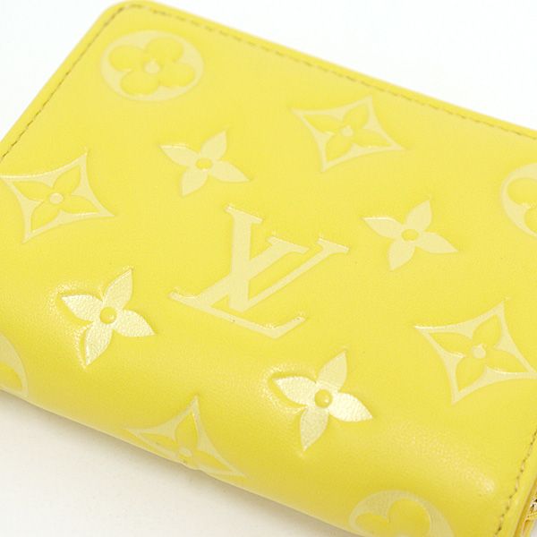 ルイヴィトン ポルトフォイユルー ギンコイエロー　日本限定　超美品　M13792 ルイヴィトン ポルトフォイユ・ルー モノグラム・アンプラント ギンコ