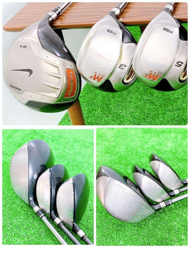⭐️メンズゴルフクラブセット　NIKE　テーラーメイド　PRGR　他⭐️ 016 テーラーメイド ナイキ メンズ ゴルフクラブセット 11本