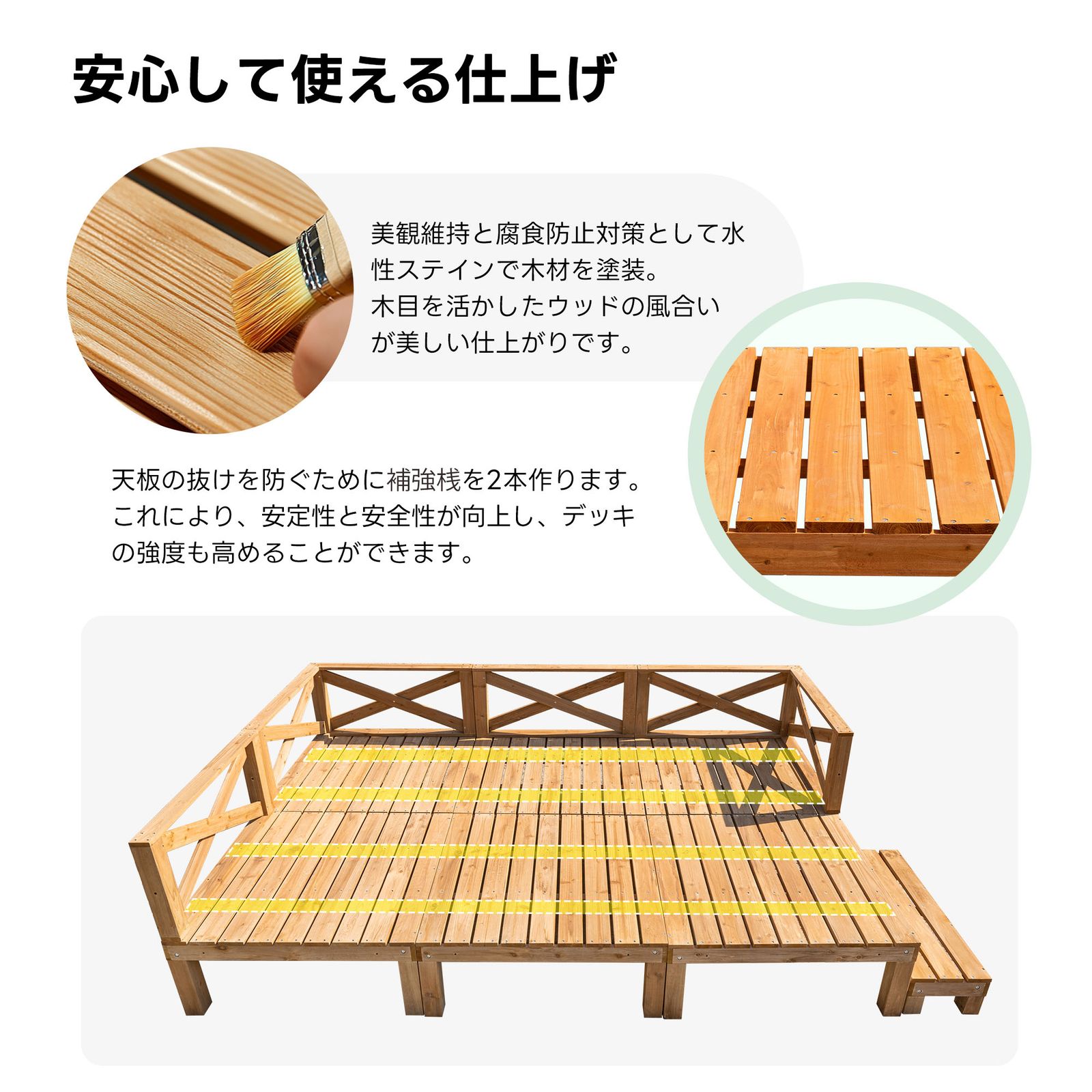 割 天然木ウッドデッキキット