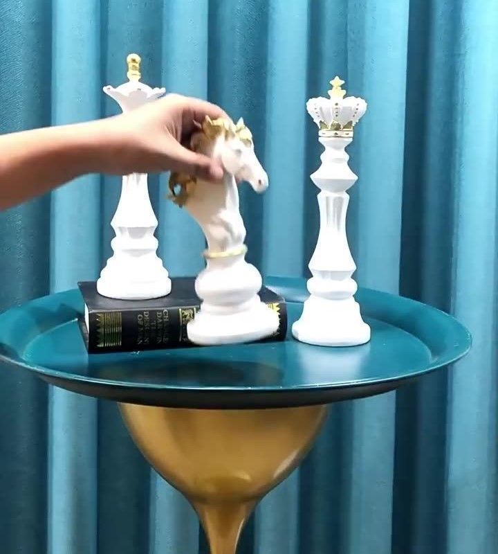 【訳あり】チェス像　オブジェ　レトロフィギュア インテリア おしゃれ 訳あり】チェス像 オブジェ レトロフィギュア インテリア おしゃれ