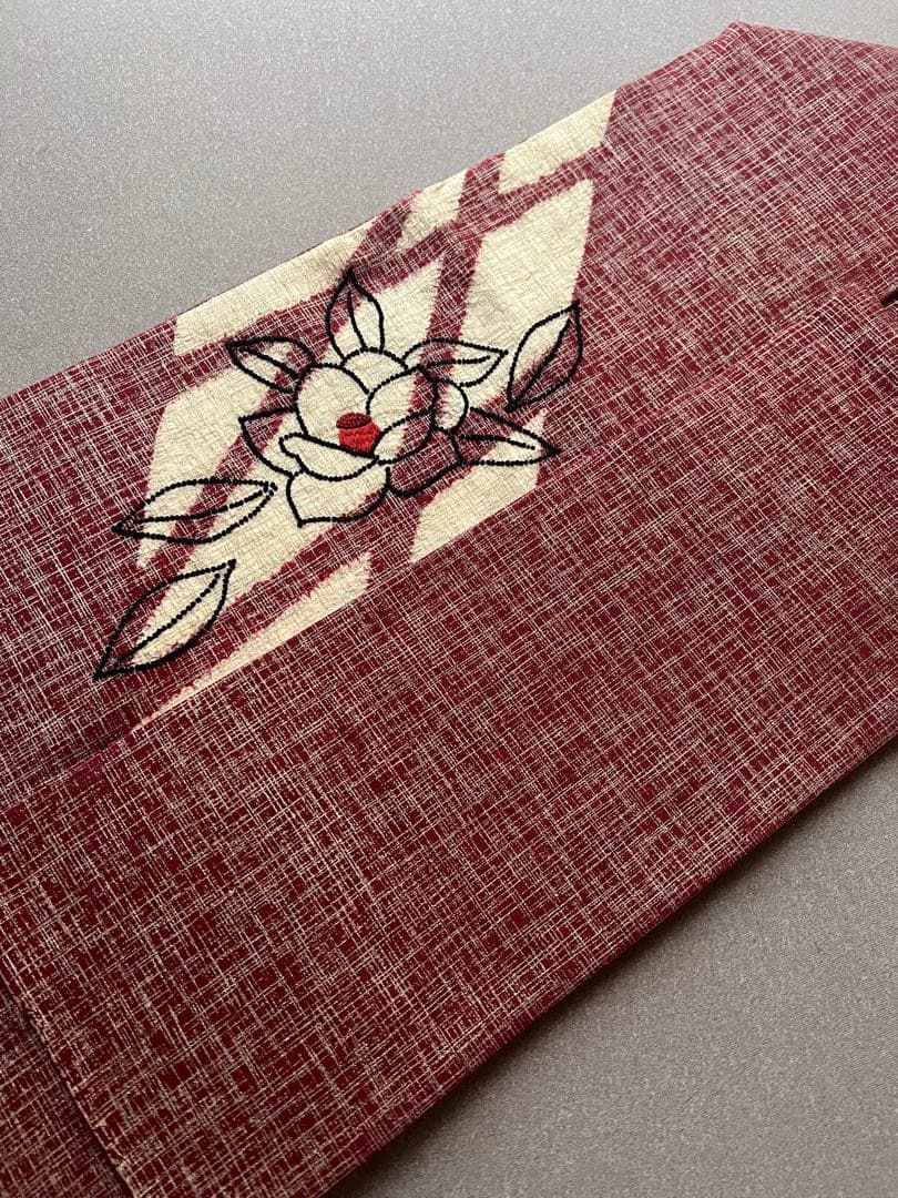 名古屋帯　相良刺繍　椿　染め分け 名古屋帯 相良刺繍 椿 染め分け - メルカリ